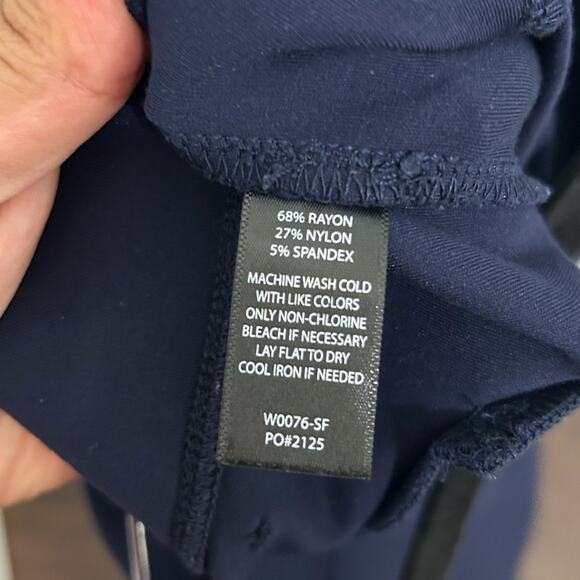 BetaBrand Straight-Leg Classic Dress Pant Yoga Pants Navy Blue Size XL Petite - Picture 15 of 15